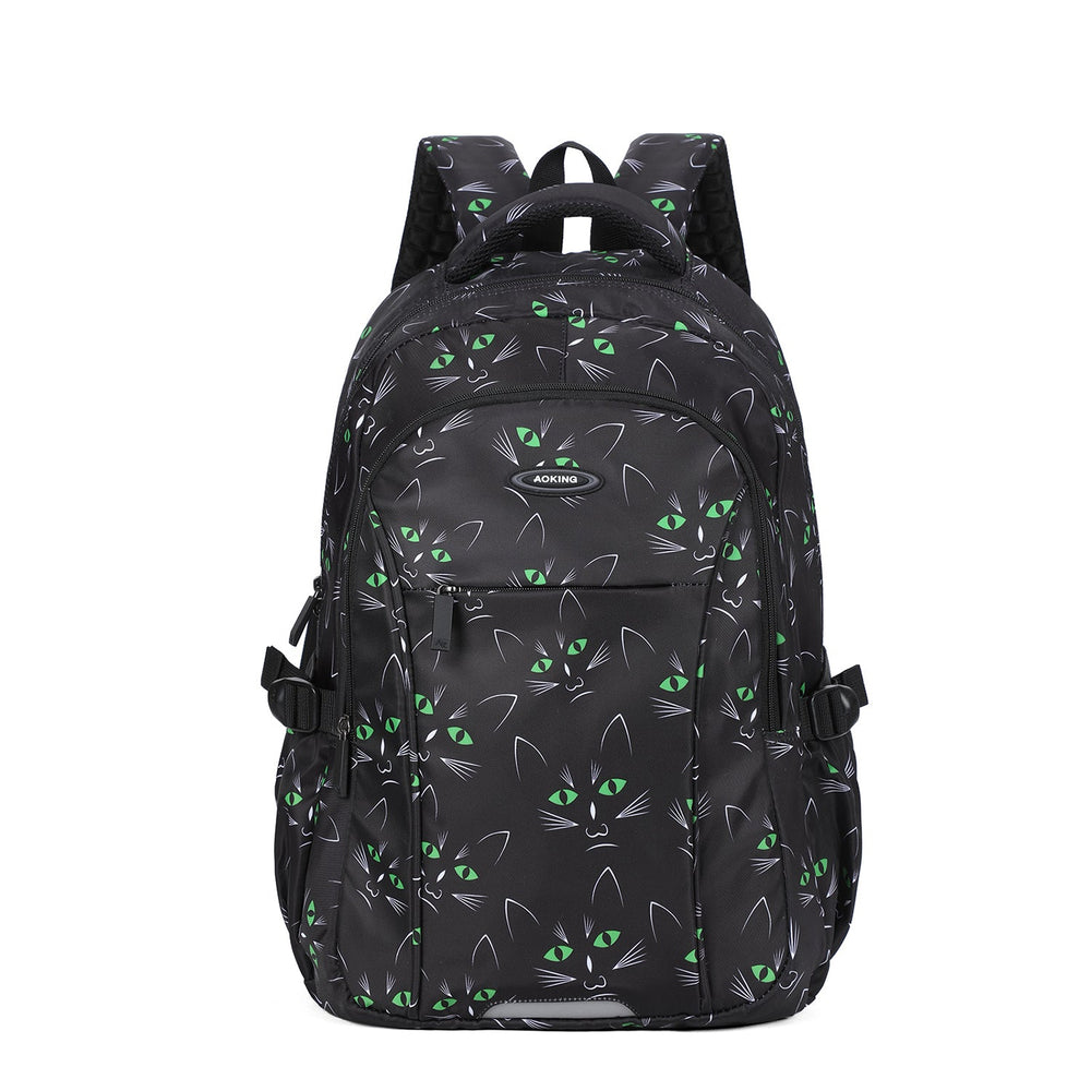 Zaino unisex Textile | Aoking | GN62070-A-GREEN_EYES_CAT