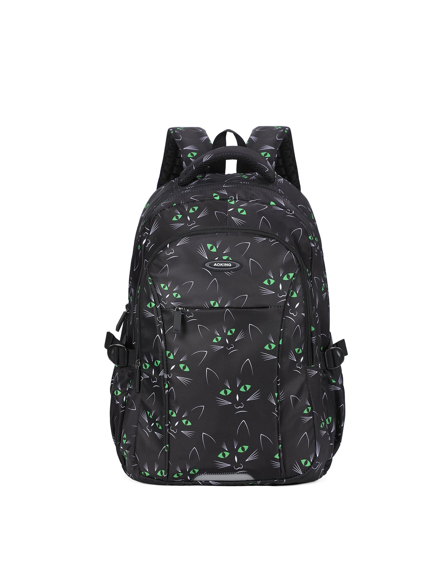 Zaino unisex Textile | Aoking | GN62070-A-GREEN_EYES_CAT